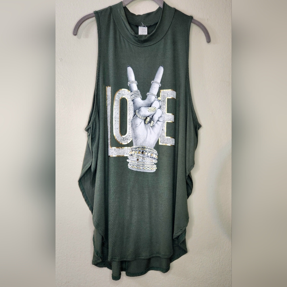 Peace & Love Graphic Tank Top